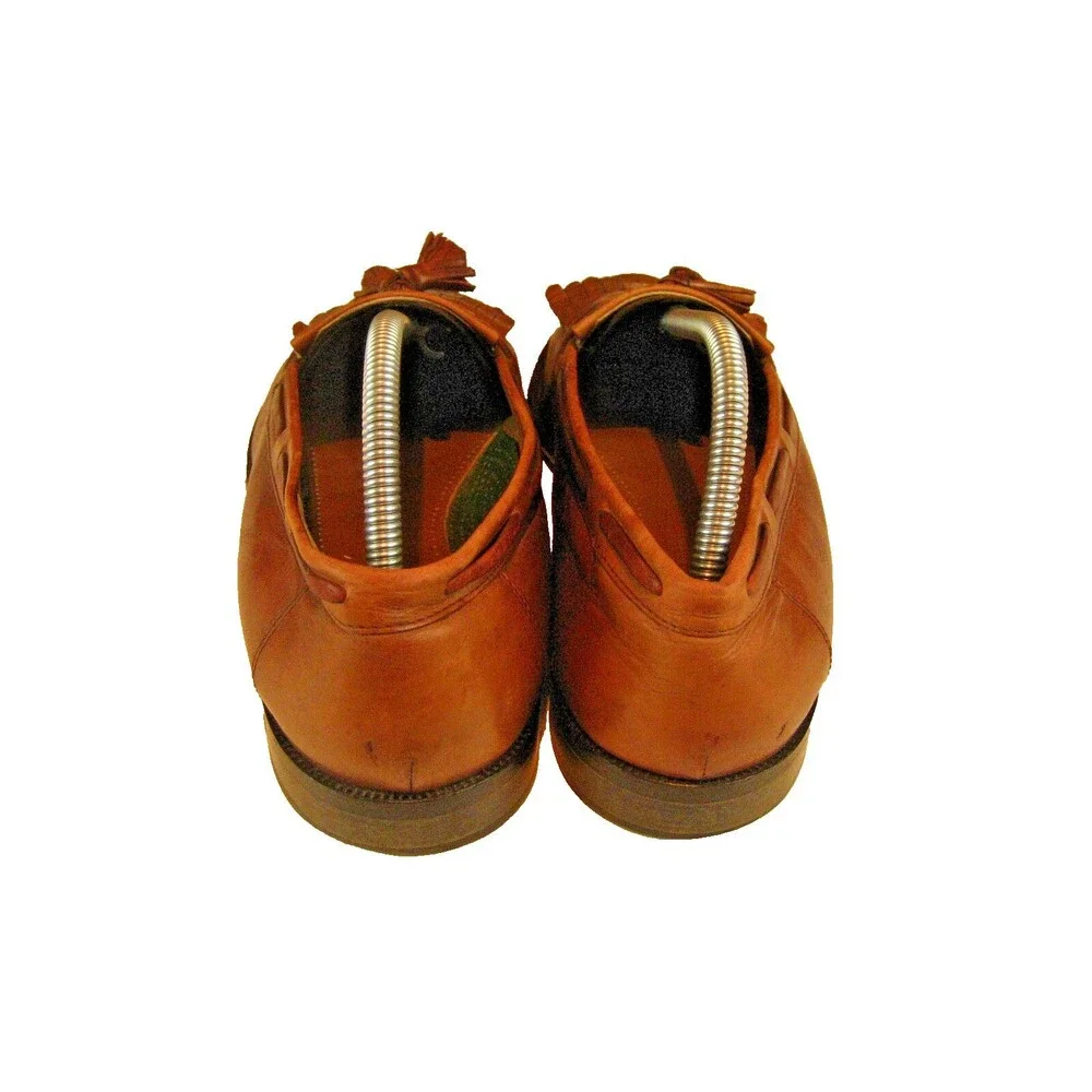 Mens Nettleton Tan Leather Kilted Tassle Loafers sz 10M